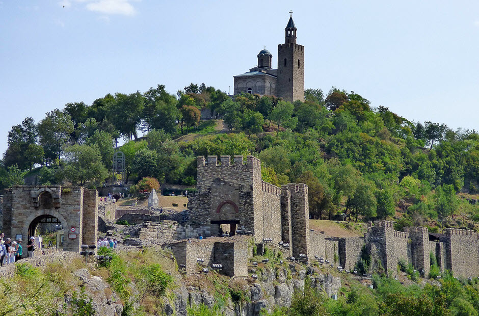 The Czar Palace of Veliko Tarnovo surrounded by trees